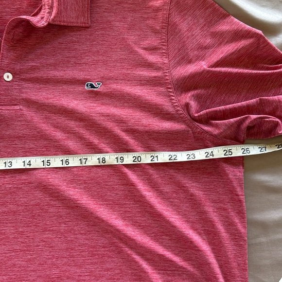 Vineyard Vines St. Kitts Bowline Fit Heathered Red Polo Shirt - Picture 6 of 10